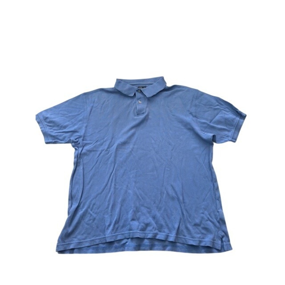 Jos A Bank Executive Collection Men XL Blue Cotton Pique Short Sleeve Polo Shirt